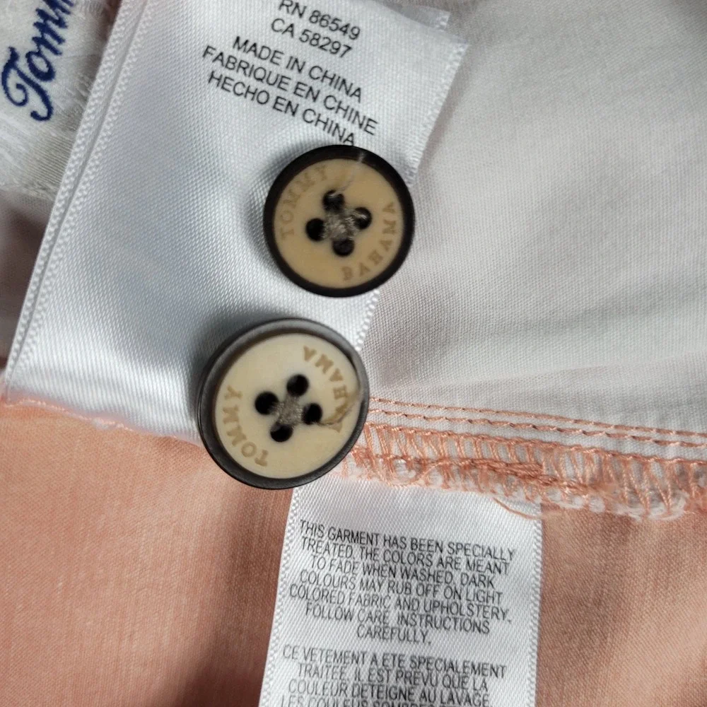 Tommy Bahama Boracay Shorts Mens 36 Pink Great Condition Cotton Tencel Chino - Picture 10 of 11